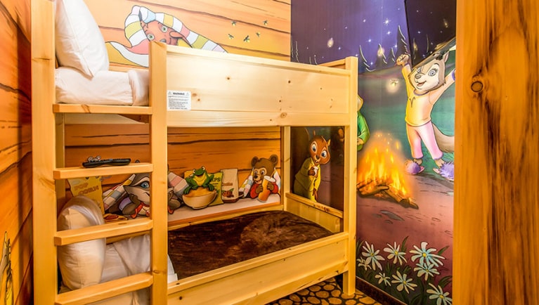 The bunk beds in the KidCabin Suite